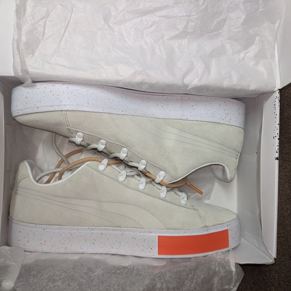 Men's puma cream suede size 9 + 1/2